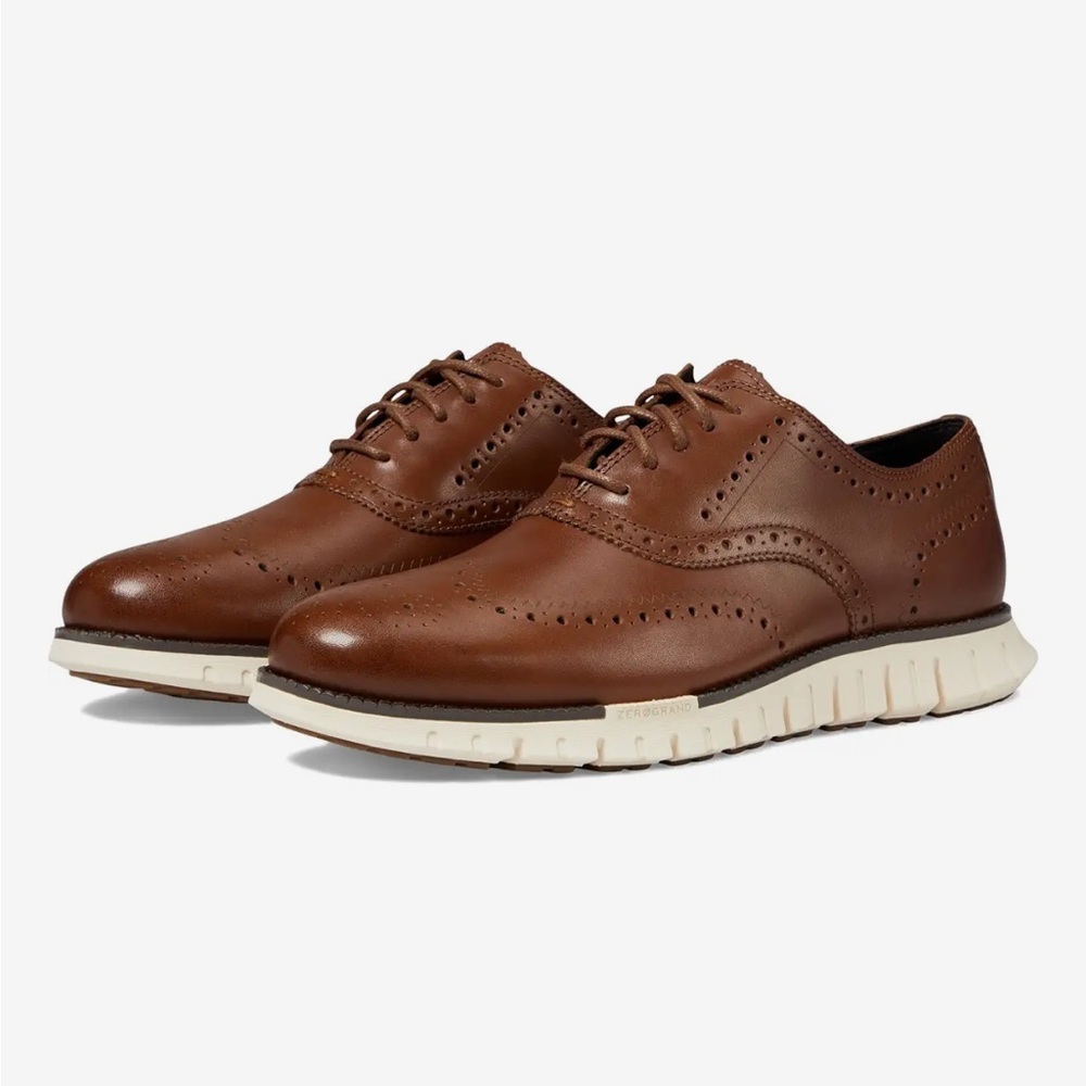 Cole Haan Zerogrand Brown Leather Oxfords